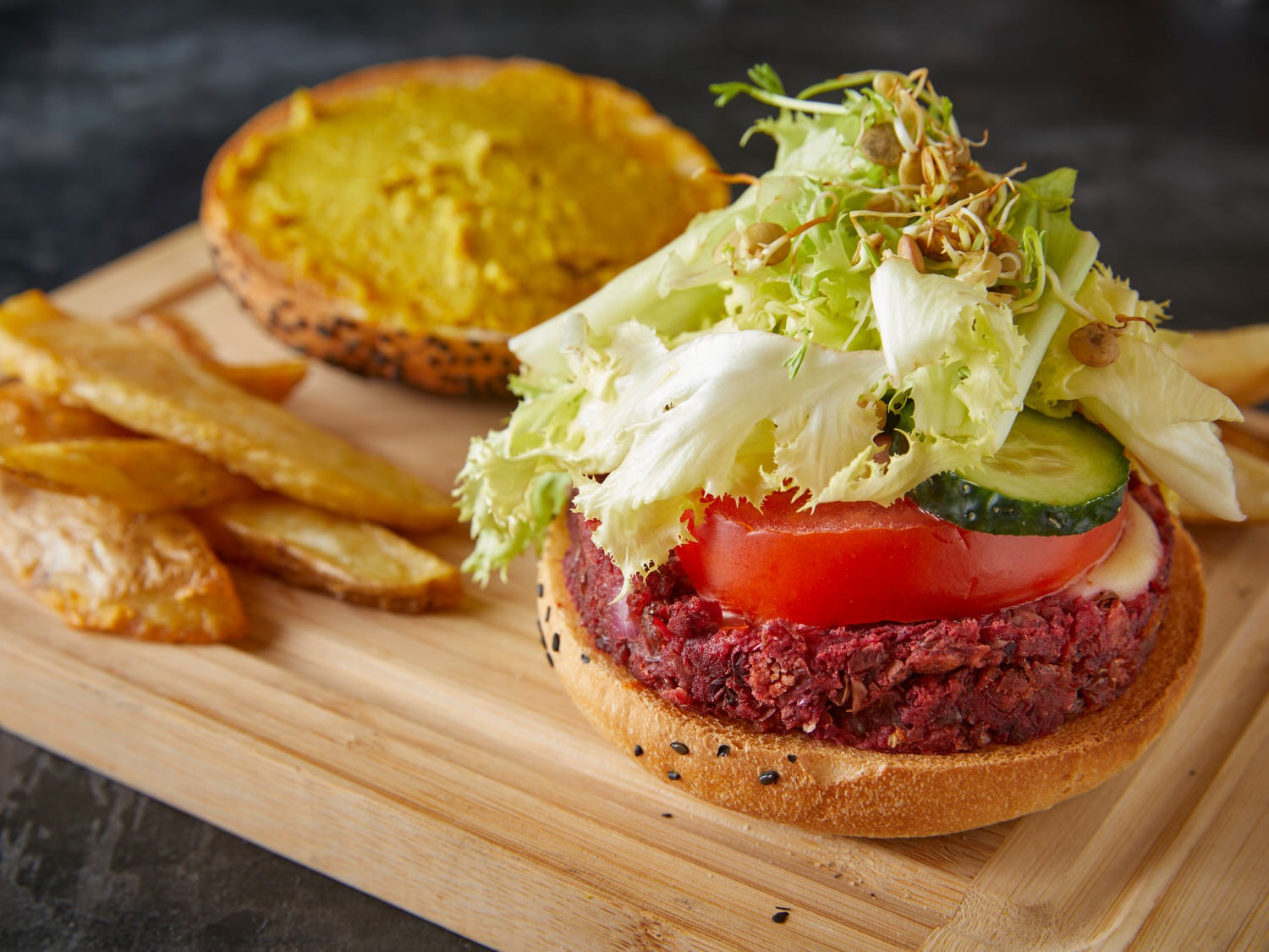 Burger Remolacha con Lentejas