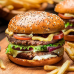 Menús de hamburguesa casera con bebida para 2 o 4